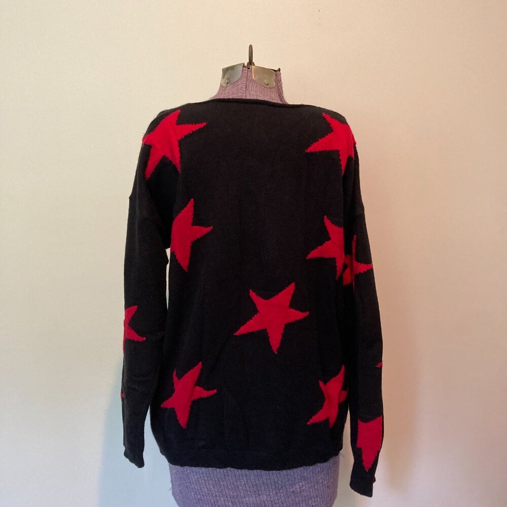 Y2K Vintage Star Pullover Statement Sweater, Size XL - Picture 4 of 5